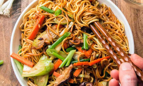 Vegetable Chow Mein served hot
