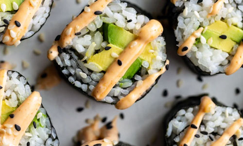 Avocado Roll on a board