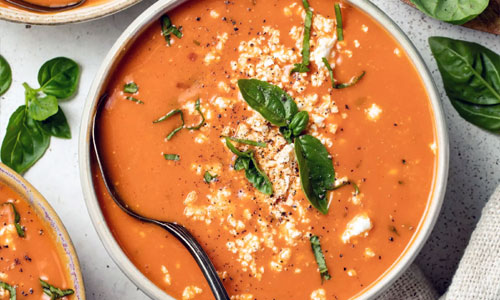 Roasted Tomato Soup served warm